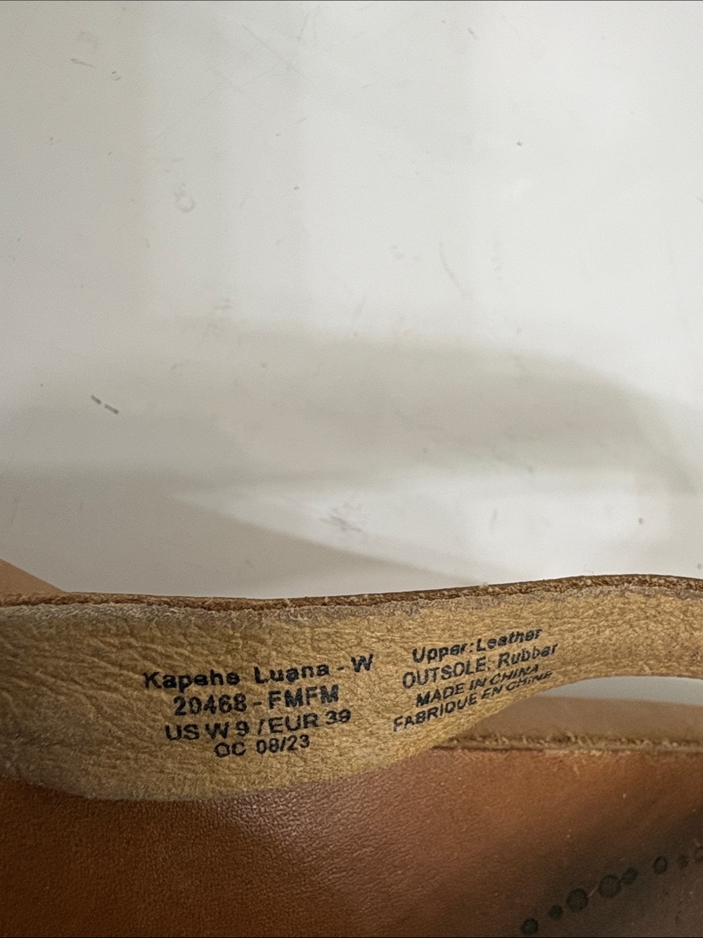 OluKai Brown Leather Women's Flip Flop Sandals - Picture 5 of 6